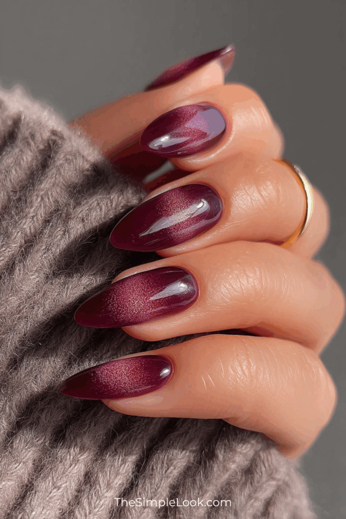 Plum Aura Nails
