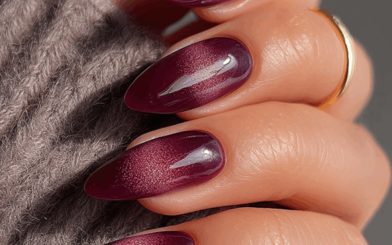 Plum Aura Nails