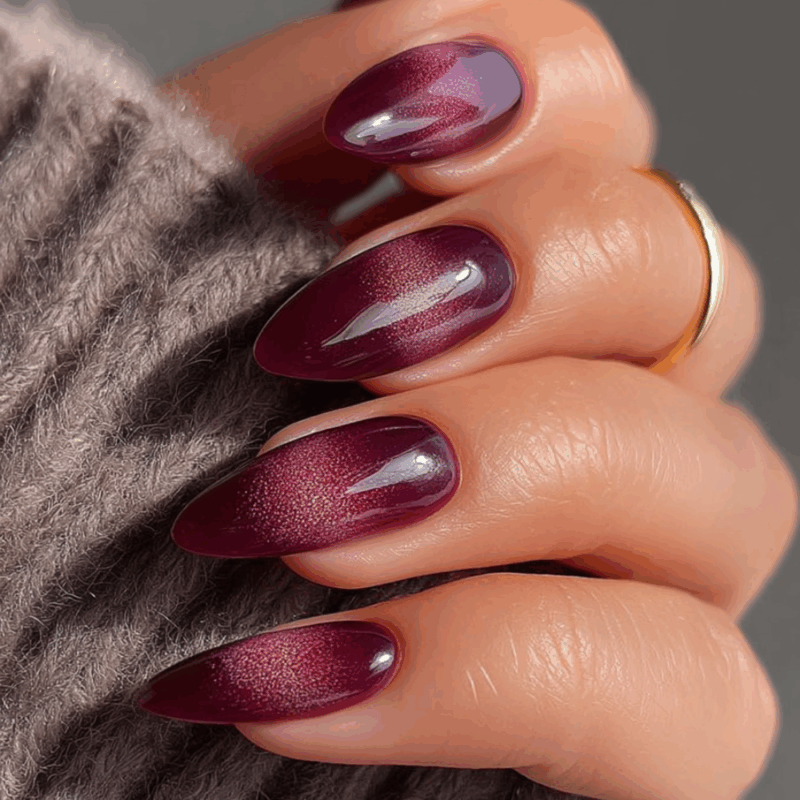 Plum Aura Nails