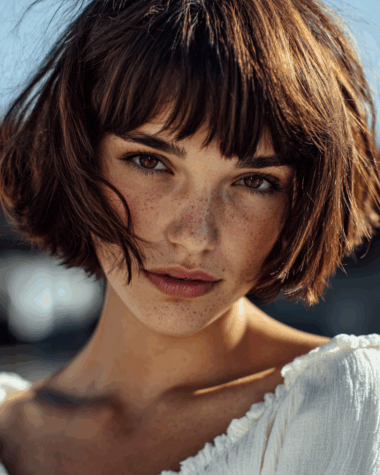The Textured French Bob with Full Fringe