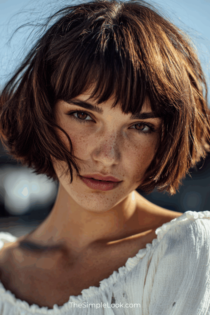 The Textured French Bob with Full Fringe
