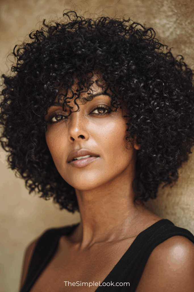 Layered Bob for Coily Hair