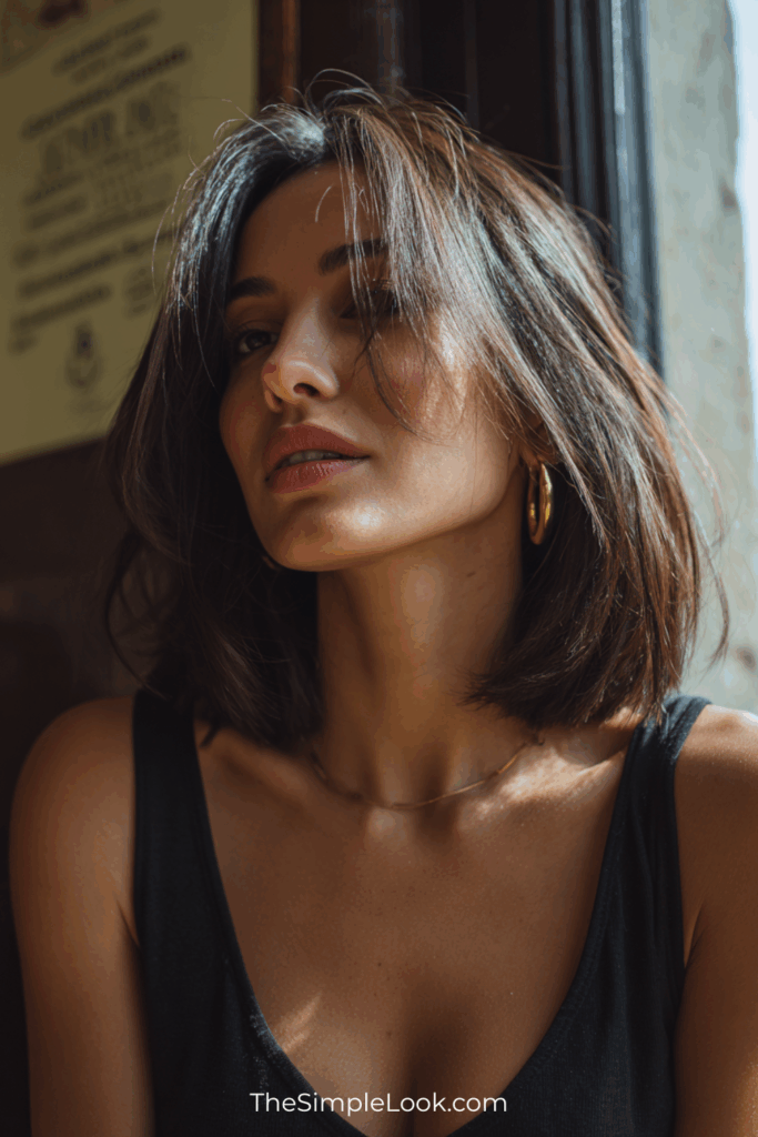 The Voluminous Lob with Feathered Bangs