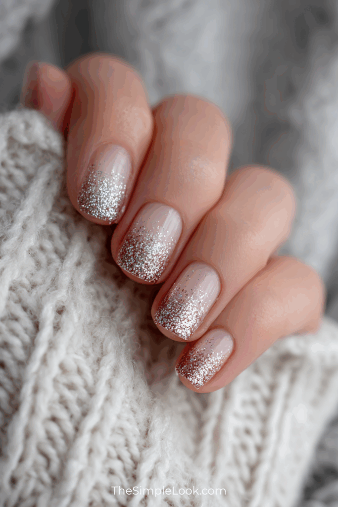 Gradient Glitter Nails