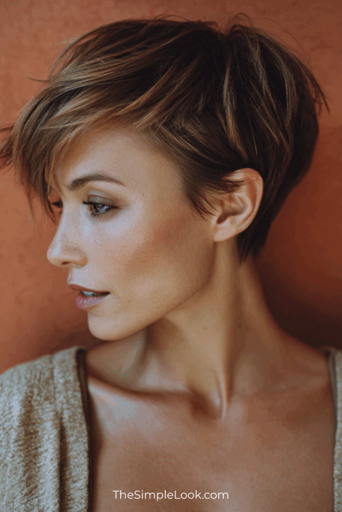 Layered Pixie with Side Bangs