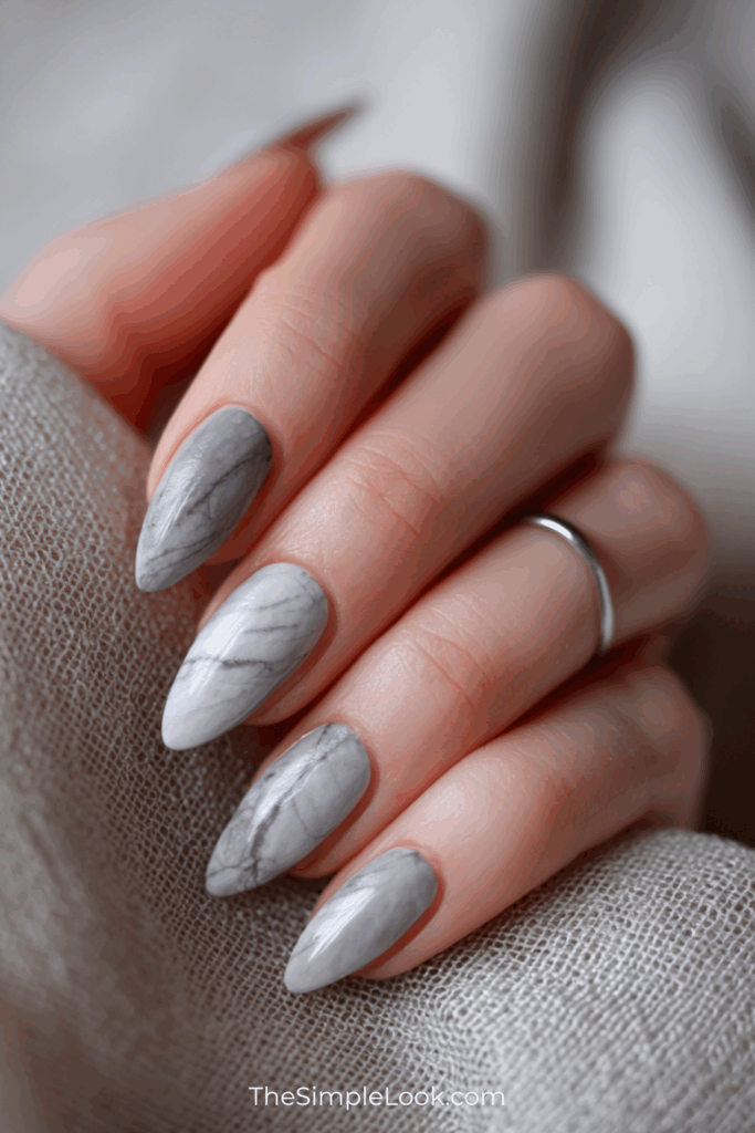 Matte Marble Nails