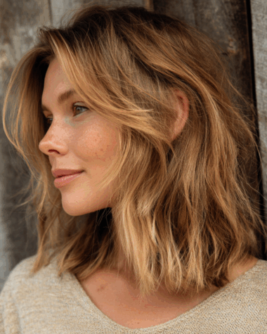 Layered Bob with Feathered Front