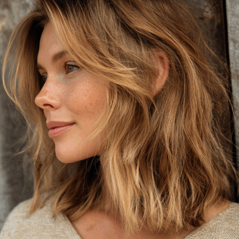 Layered Bob with Feathered Front