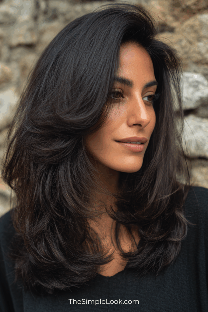 Shoulder-Length Shag with Wispy Layers