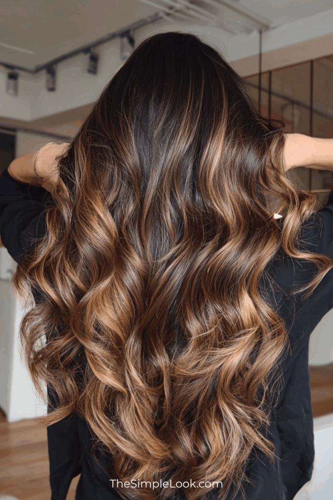 Honey Balayage for Light Brunettes