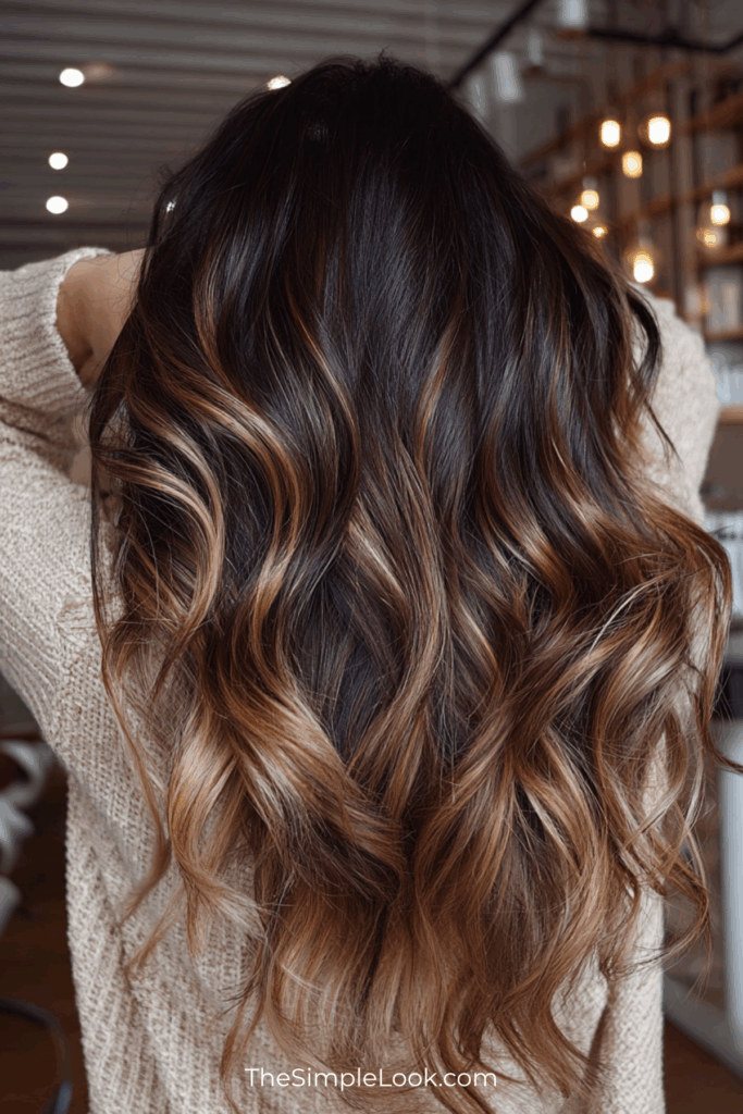 French Balayage for Dark Chocolate Brunettes