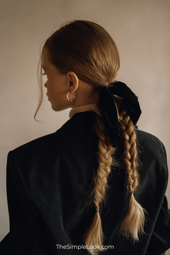 The Double Braid with Velvet Ribbon