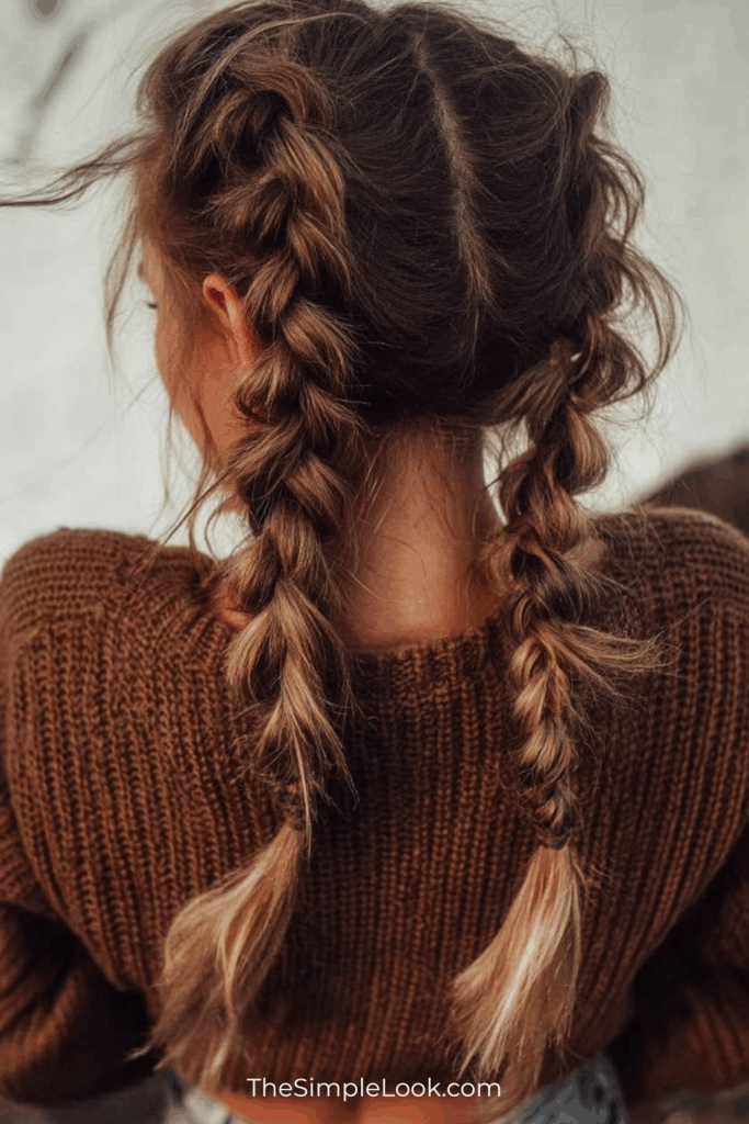 The Soft Dutch Braid Pigtails