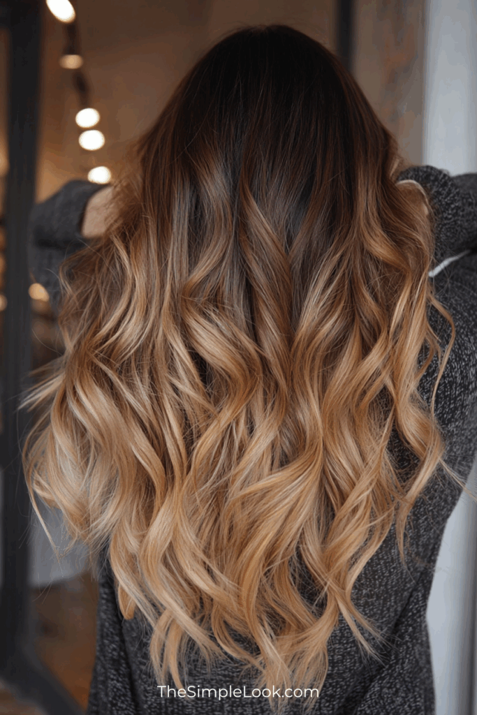 Caramel and Honey Combination Balayage